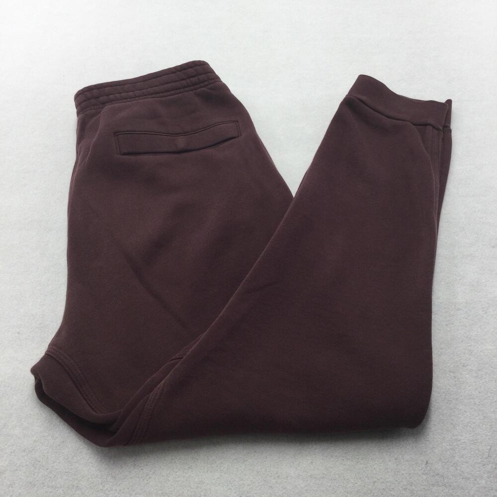 Nike Sweatpants Mens Medium Brown Fleece Joggers Elastic Waist Logo Pockets